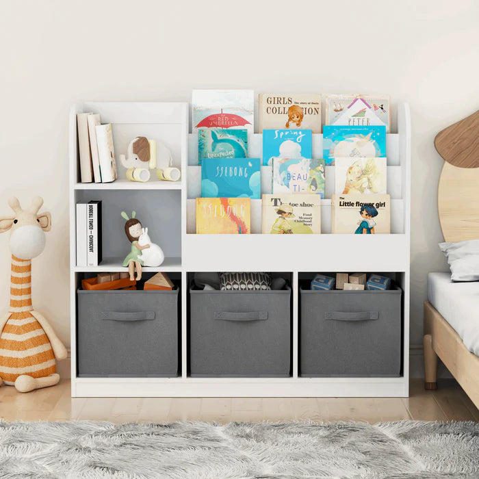 White Montessori Inspired Bookshelf
