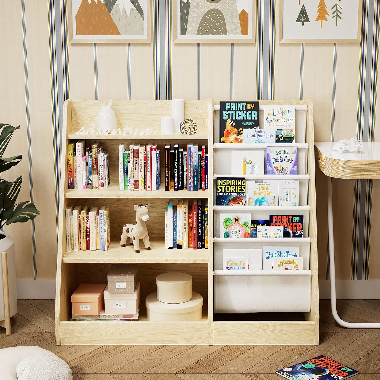Montessori Toy Storage and Bookshelf