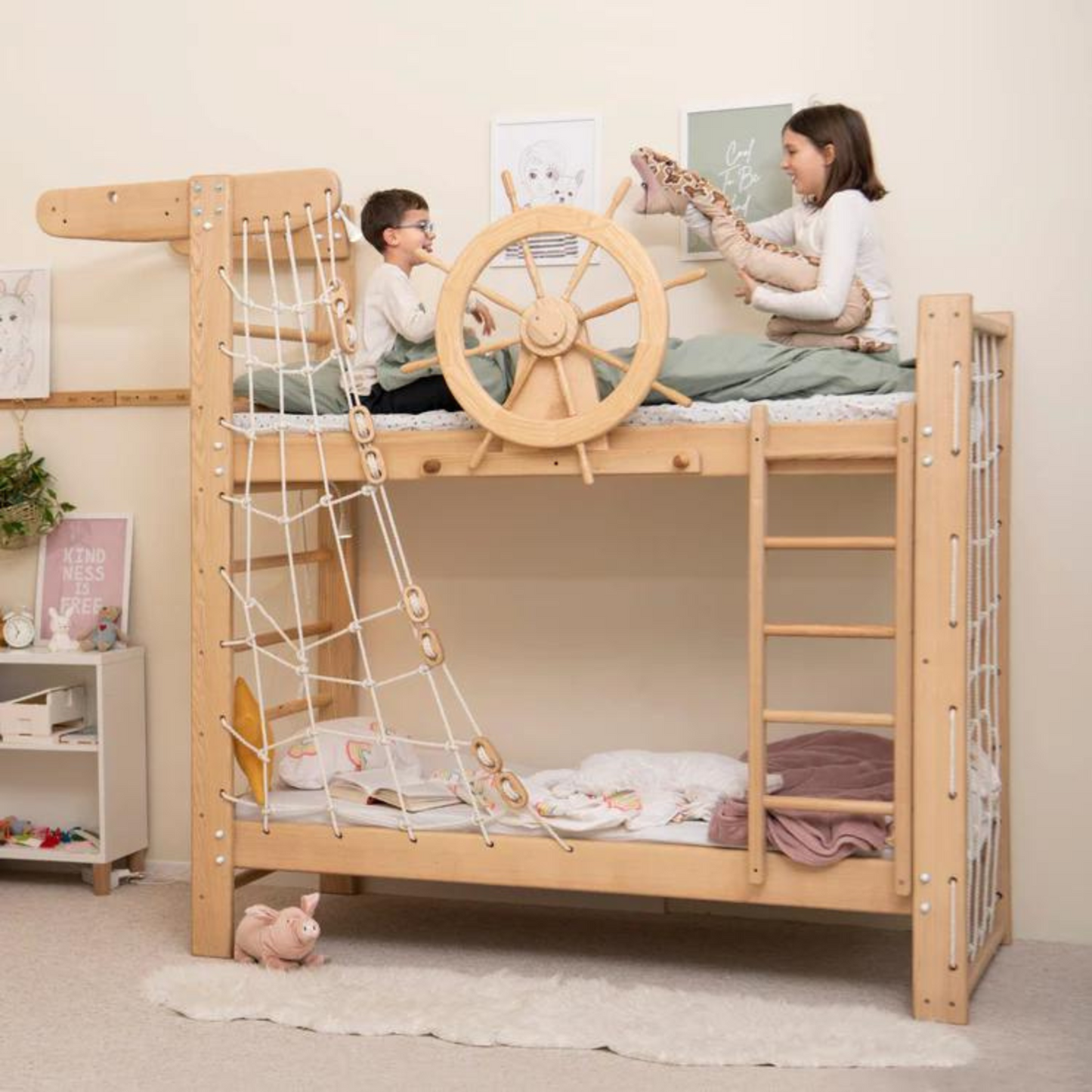 Montessori Style Pirate Ship Bunk Bed