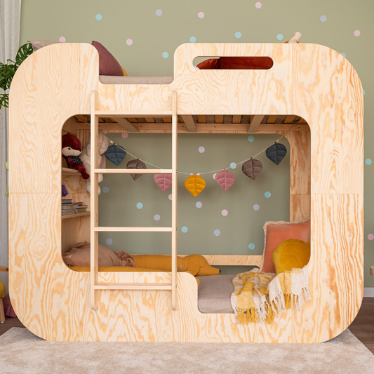 Montessori Wooden Bunk Bed