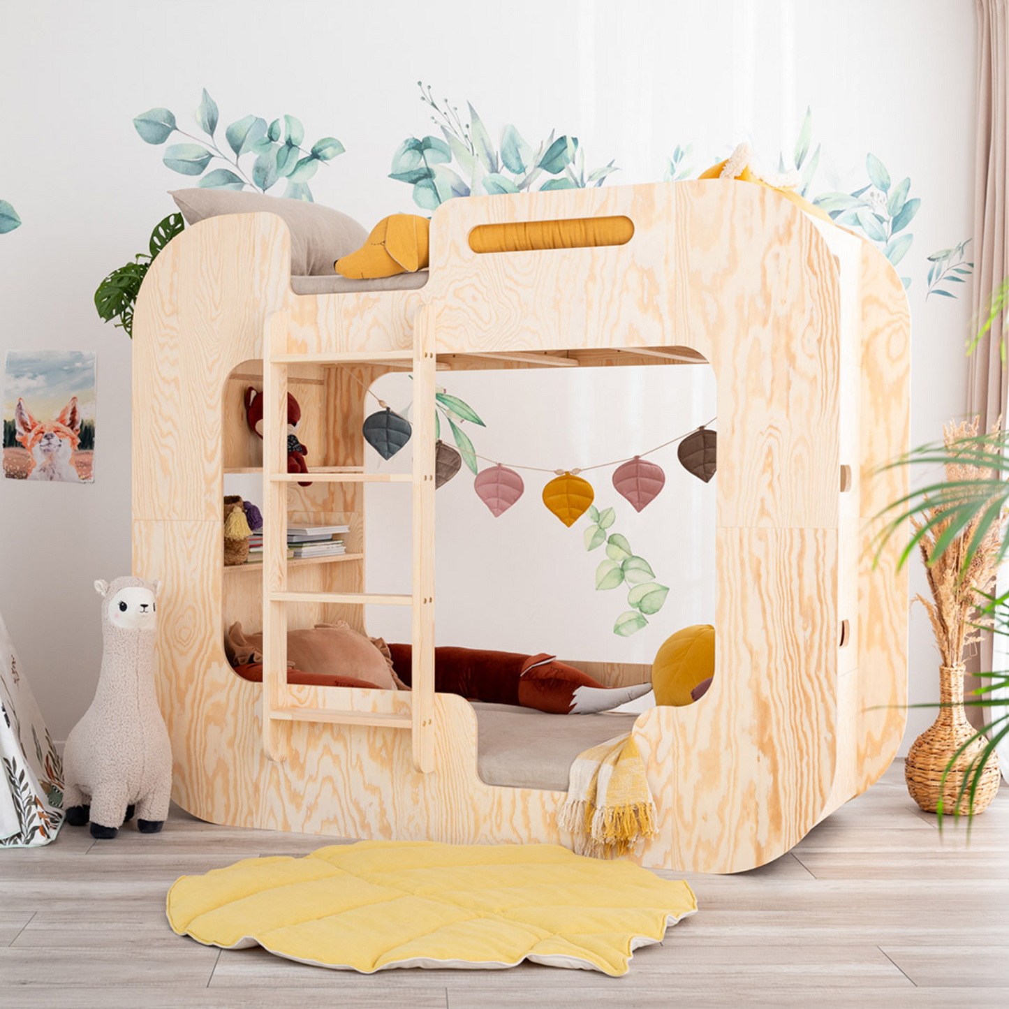 Montessori Wooden Bunk Bed